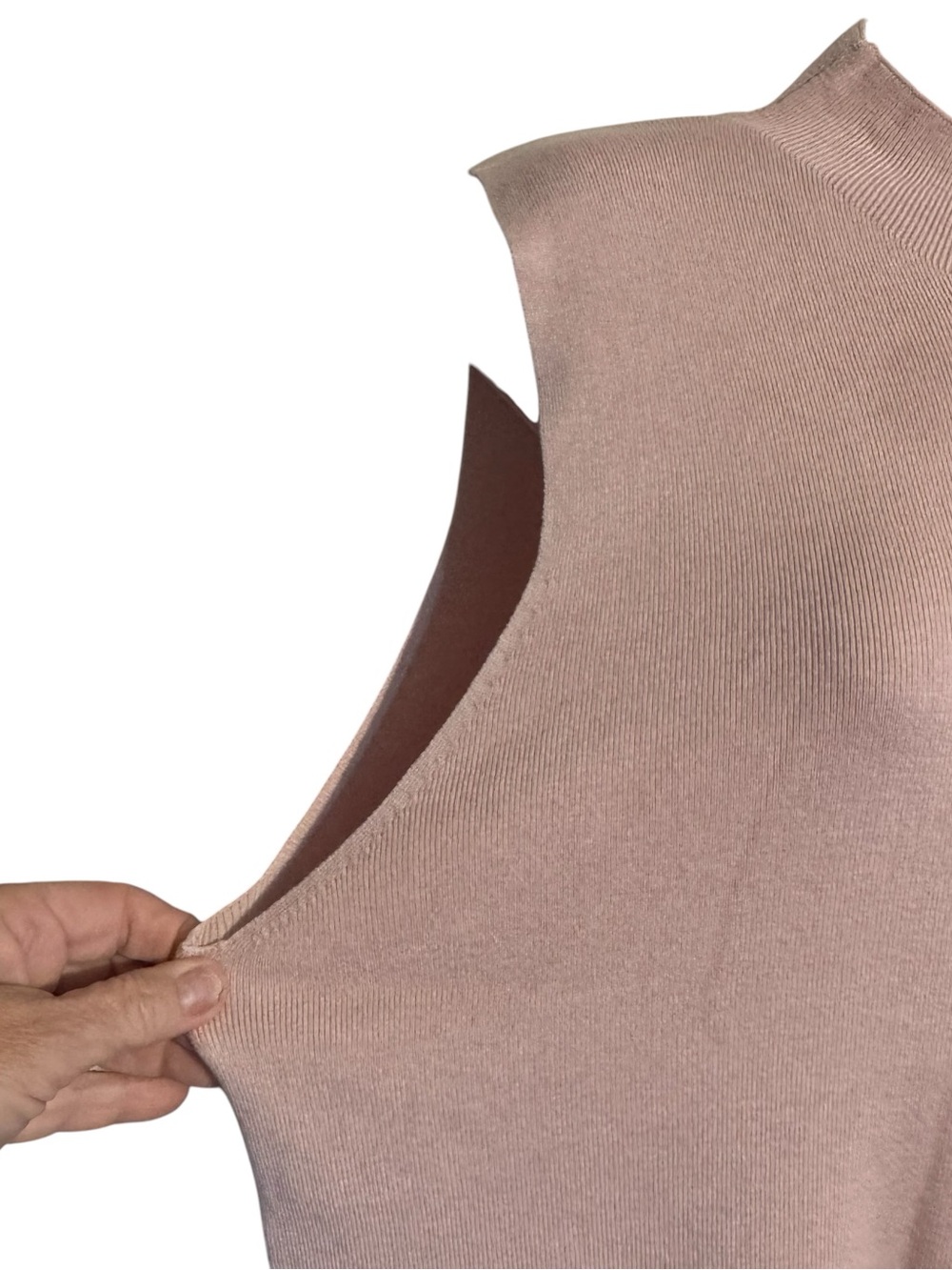 Ann Taylor Plus Dusty Pink Sleeveless Mock Neck Sweater - PLUS: 2X #11 - Picture 3 of 6